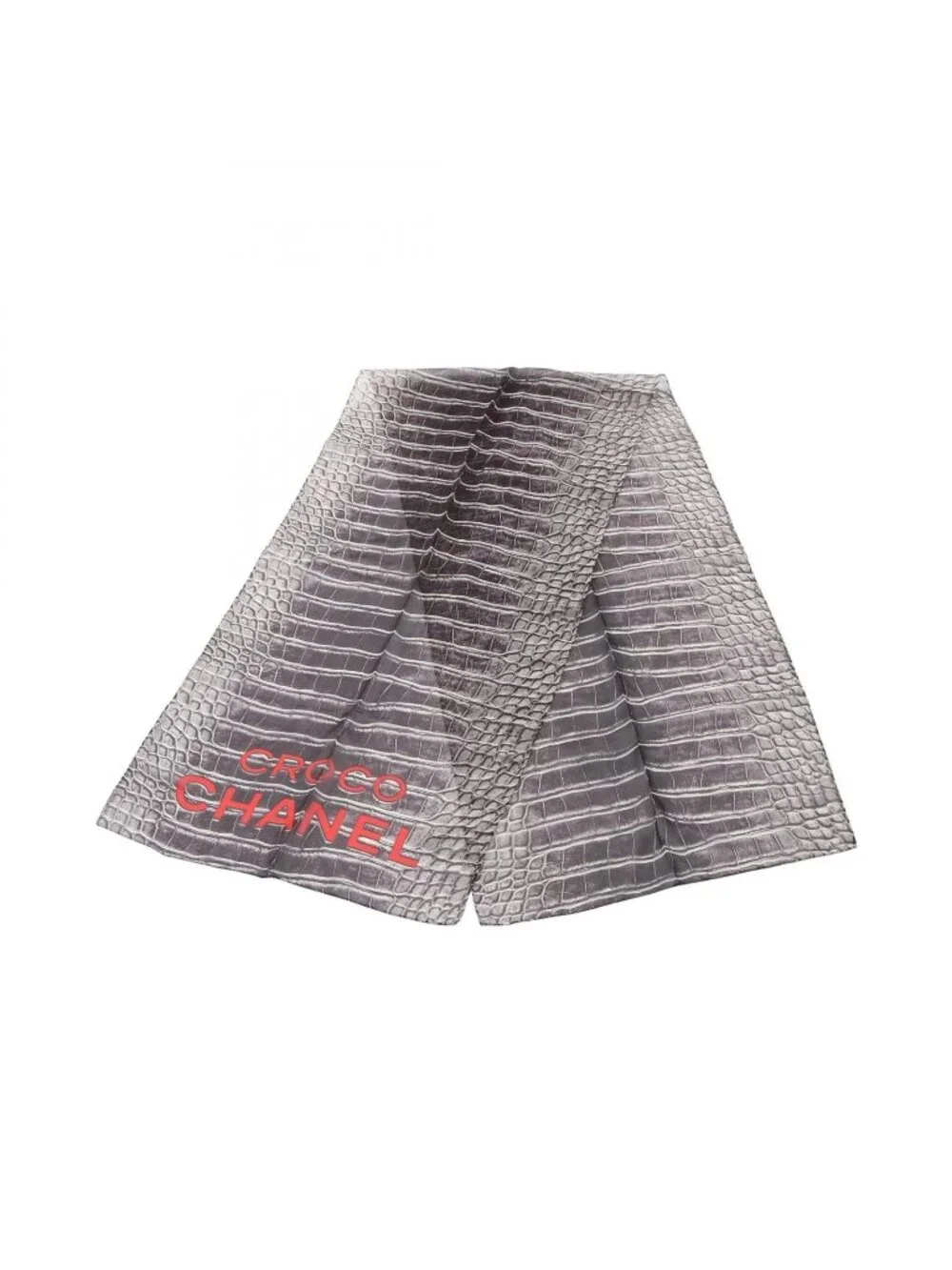 Chanel Scarf Croco Silk